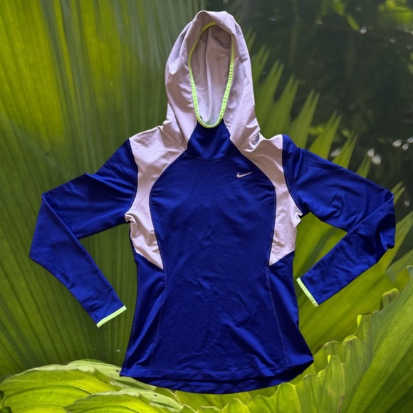 Nike Jacket Unisex Medium Blue Therma Flex Dri Fit Tracksuit Track Top Running - Picture 2 of 15